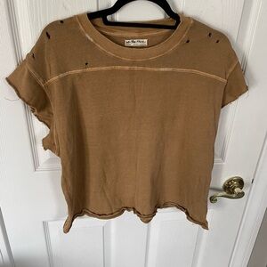 Tan Short Sleeve Top